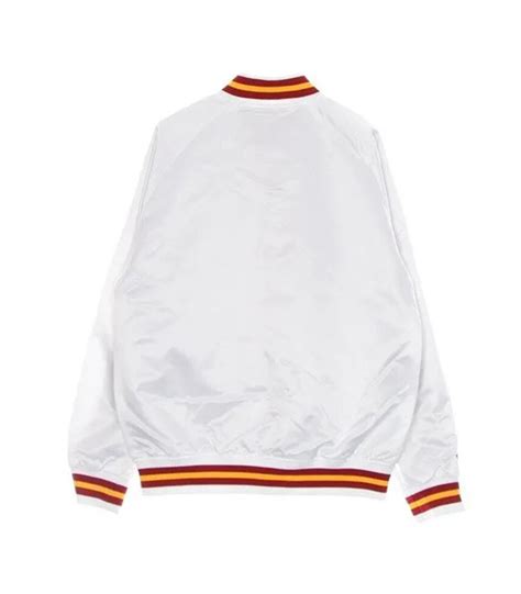 White Kansas City Chiefs Varsity Jacket - Celebs Leather