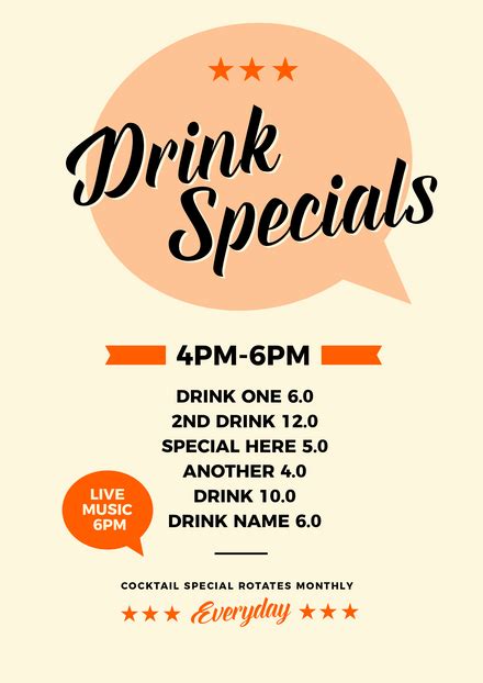 Drink Specials - Easil