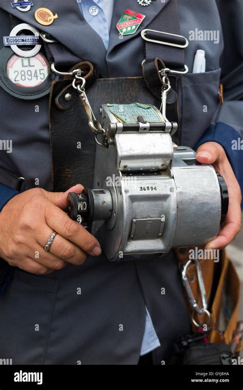 London Transport ticket machine used by bus conductor issuing tickets Stock Photo: 120259814 - Alamy