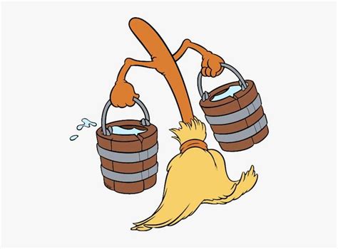 Broom Water Buckets - Fantasia Disney Png PNG Image | Transparent PNG ...