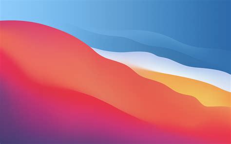 macOS Big Sur 4K Wallpaper, Colorful, Waves, Smooth, Stock, Apple, 5K, Gradients, #1495