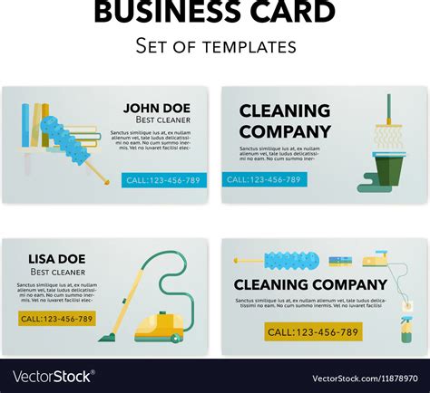 Cleaning Services Business Cards Templates