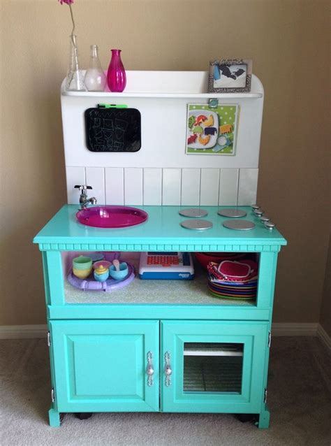 DIY play kitchen @Shannon Bellanca Meredith Robb out of old nightstands Diy Kids Kitchen, Toy ...