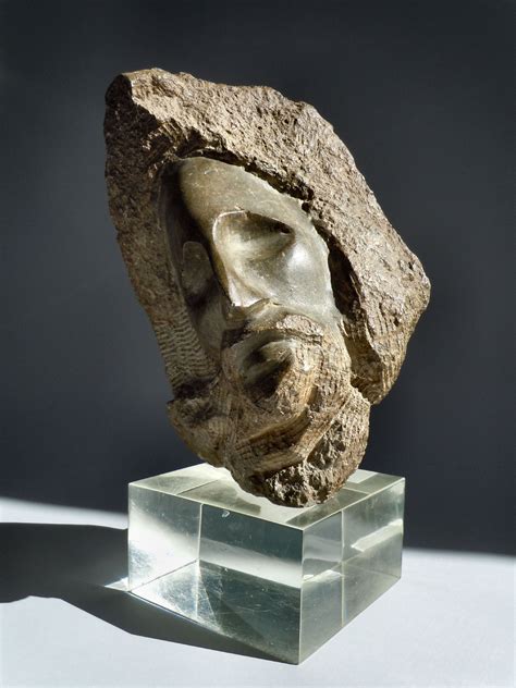 STONE CARVING – MAN’S FACE – American Antiques