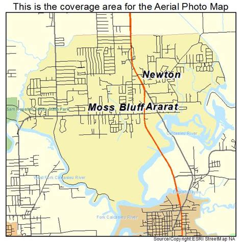 Aerial Photography Map of Moss Bluff, LA Louisiana