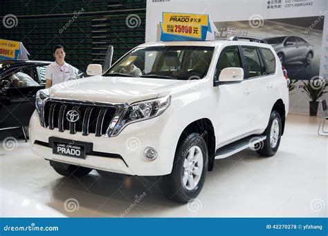 White Toyota Land Cruiser Prado Car Editorial Stock Photo - Image of ...