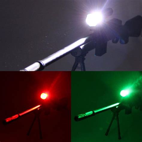 Buy LED Tactical Gun Flashlight L2 White/T6 Green/XPE RED Hunting Torch Light+Scope Mount+Switch ...