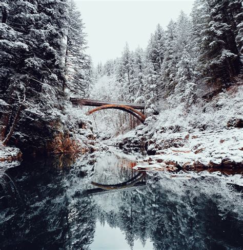 Bridge Covered Wth Snow · Free Stock Photo