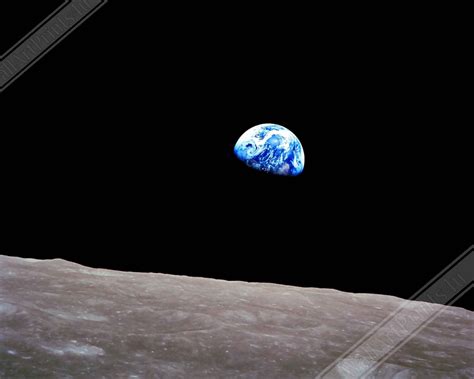 Earthrise Poster, Famous Photo Print From 1968, Shot From the Moon, Beginning the Environmental ...