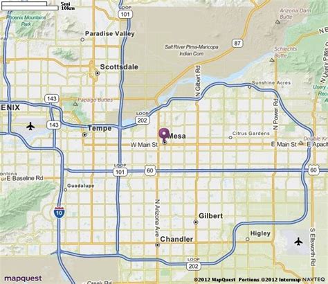 Mesa, AZ Map | MapQuest | Mesa, Mesa az, Butte