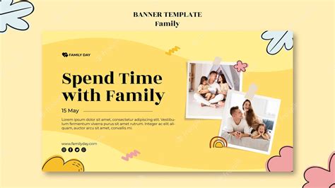 Premium PSD | Family day banner template