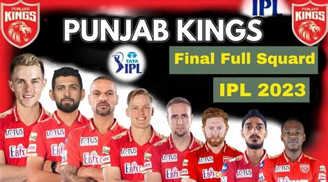 Punjab Kings IPL 2023 Team Squad, Players List & Captain - IPL Tables