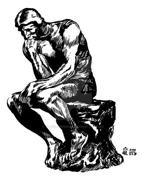 The Thinker Drawing at GetDrawings | Free download