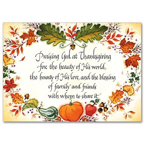 Praising God at Thanksgiving: Thanksgiving Card