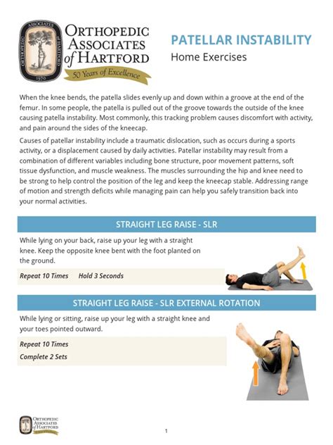 Oah Patellar Instability Exercises | PDF | Knee | Musculoskeletal System