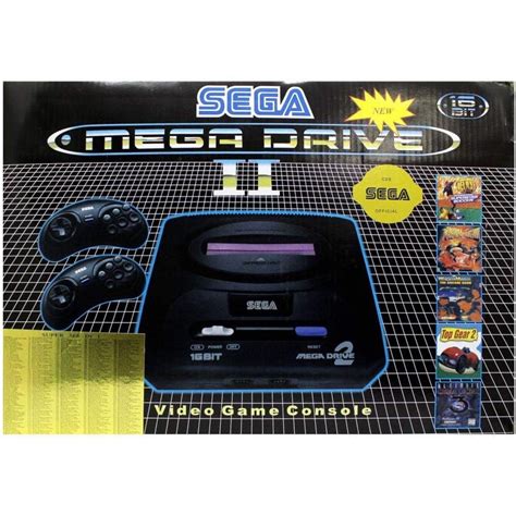 Sega Mega Drive 2 Video Game with Console 16 Bit Retro Handheld Game Player 5 Games Inside ...