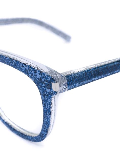 Saint Laurent Glitter Frame Glasses in Blue - Lyst