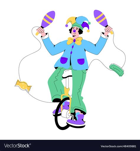 Unicycle trick Royalty Free Vector Image - VectorStock