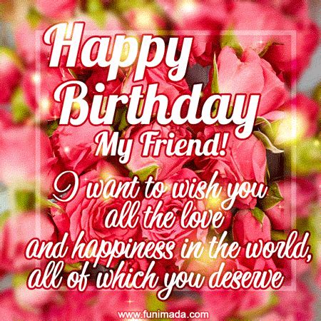 Beautiful Friend Gif Happy Birthday Flowers - Goimages Vine