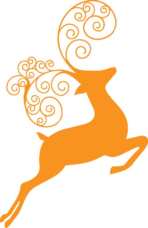 Isolated silhouette of reindeer. 25059375 Vector Art at Vecteezy