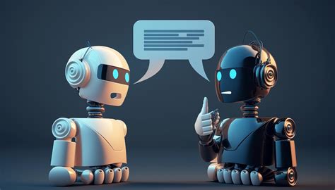 Premium Photo | Two robots talking to each other, one of which says'robot