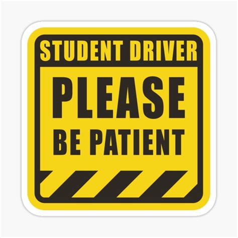 "student driver funny sticker | student driver car" Sticker for Sale by davinccidz | Redbubble