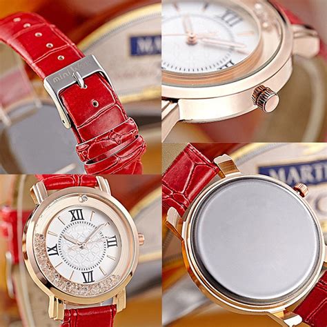 Women Watches Thin Leather Strap Ladies Casual Quartz Watch With Rhinestone - Buy Women Watches ...