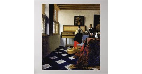 The Music Lesson by Johannes Vermeer Poster | Zazzle