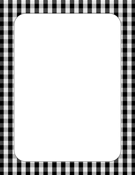 Buffalo Plaid Border Template Free