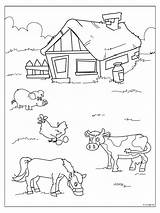 Kleurplaat Boerderij  De boerderij Kleurplatennl sketch template