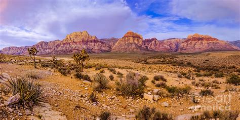 Rainbow Wilderness Panorama at Red Rock Canyon before Sunrise - Las Vegas Nevada Photograph by ...