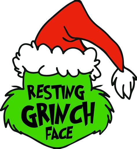 Resting Grinch Face Svg, Grinch Christmas Svg, The Grinch Sv | Inspire Uplift