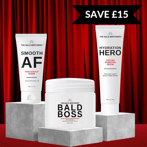 The Full Bald Head Care Gift Set | Complete Grooming Routine | Mens ...