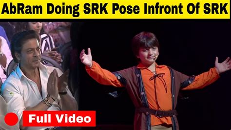 Full Video 🔴 AbRam Khan Doing SRK Pose Infront Of SRK at His School Function - YouTube