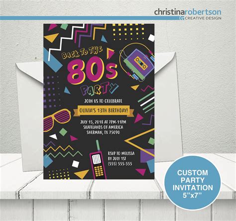 80's Party Invitation 80s Birthday Party Theme 80s Retro | Etsy | 80s ...