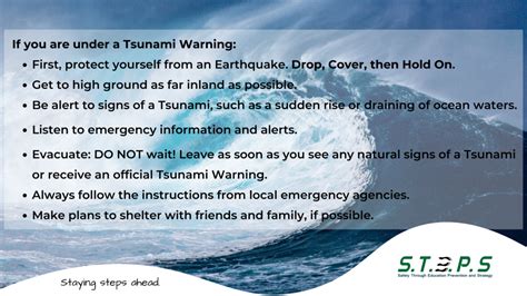 Tsunami Safety Tips – safety steps