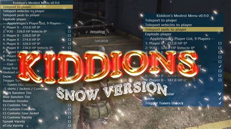 GTA V Kiddions Mod Menu 0.9 Snow Version With Grief Players for GTA V Online 1.57