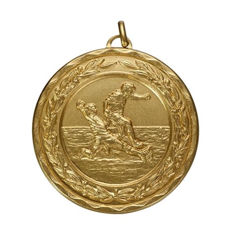 Low-cost Gold Football Medal with Custom Engraving - Awards Trophies ...