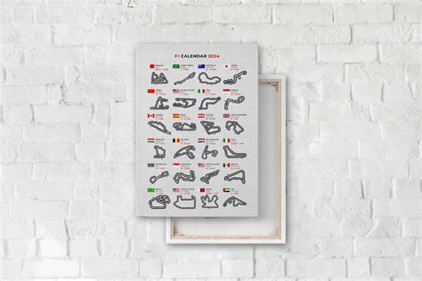 Formula 1 Wall Calendar, F1 Season 2024, Canvas or Poster, F1 Wall Art ...