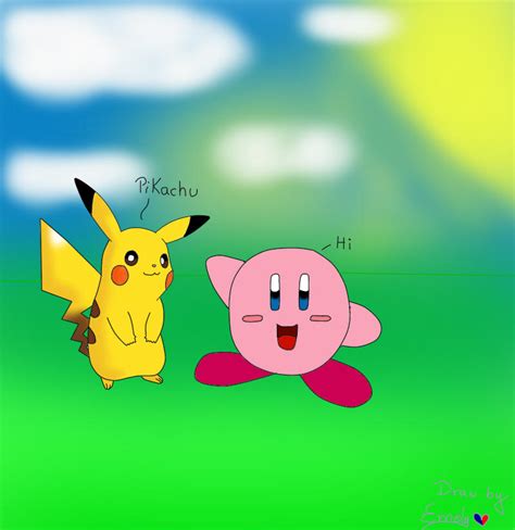 Pikachu and Kirby by ForeverfanMarioBros on DeviantArt