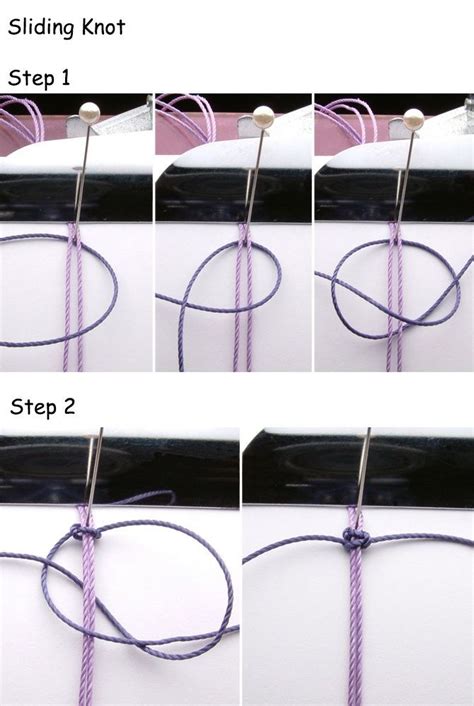 Tutorial: Sliding Knot - #Knot #sliding #Tutorial | Knyttet armbånd, Armbånd, Smykker