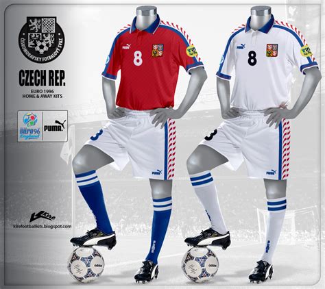 Kire Football Kits: Czech Republic kits Euro 1996