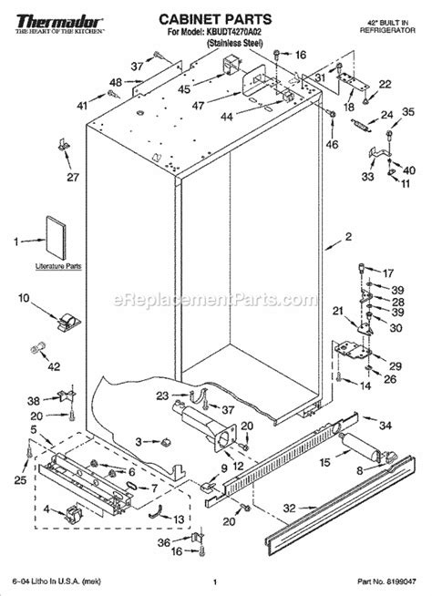 Thermador Refrigerator Parts Diagram