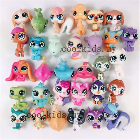 20pcs Aleatório Pouco Pet Shop Lps Brinquedos Animal Dos Desenhos Animados Do Gato Do Cão ...