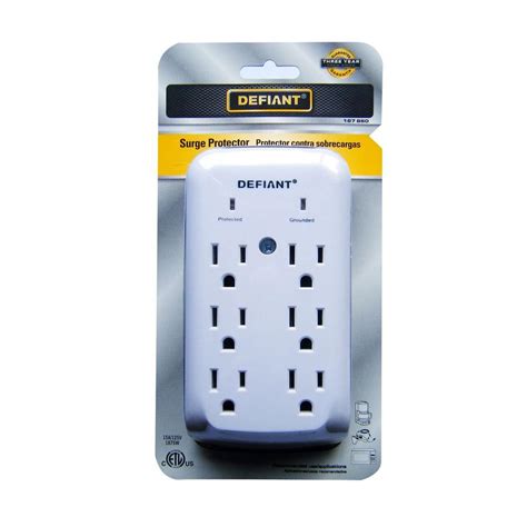 6-Outlet Wall Mount Surge Protector-YLCT-30 - The Home Depot