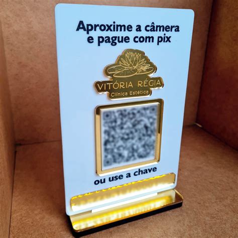 Placa Pix Qr Code Com Logo | Elo7 Produtos Especiais