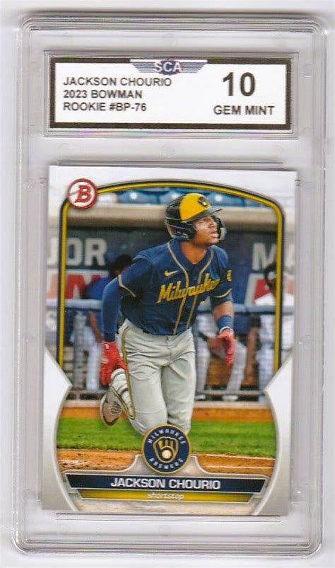 2023 BOWMAN JACKSON CHOURIO Rookie Card Milwaukee Brewers - Etsy