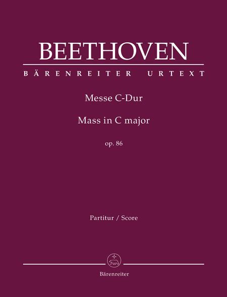 Sheet music: Mass C major op. 86 (satb (soli), SATB (choir), Orchestra)