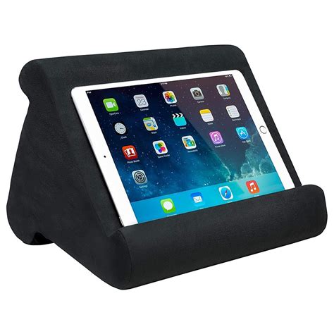 Soft Bed Couch Pillow Tablet Holder Stand for iPad (Black)