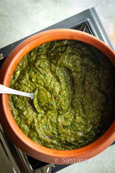 Saag Recipe (VIDEO) - Delicious Punjabi Cooking - Sanjana.Feasts